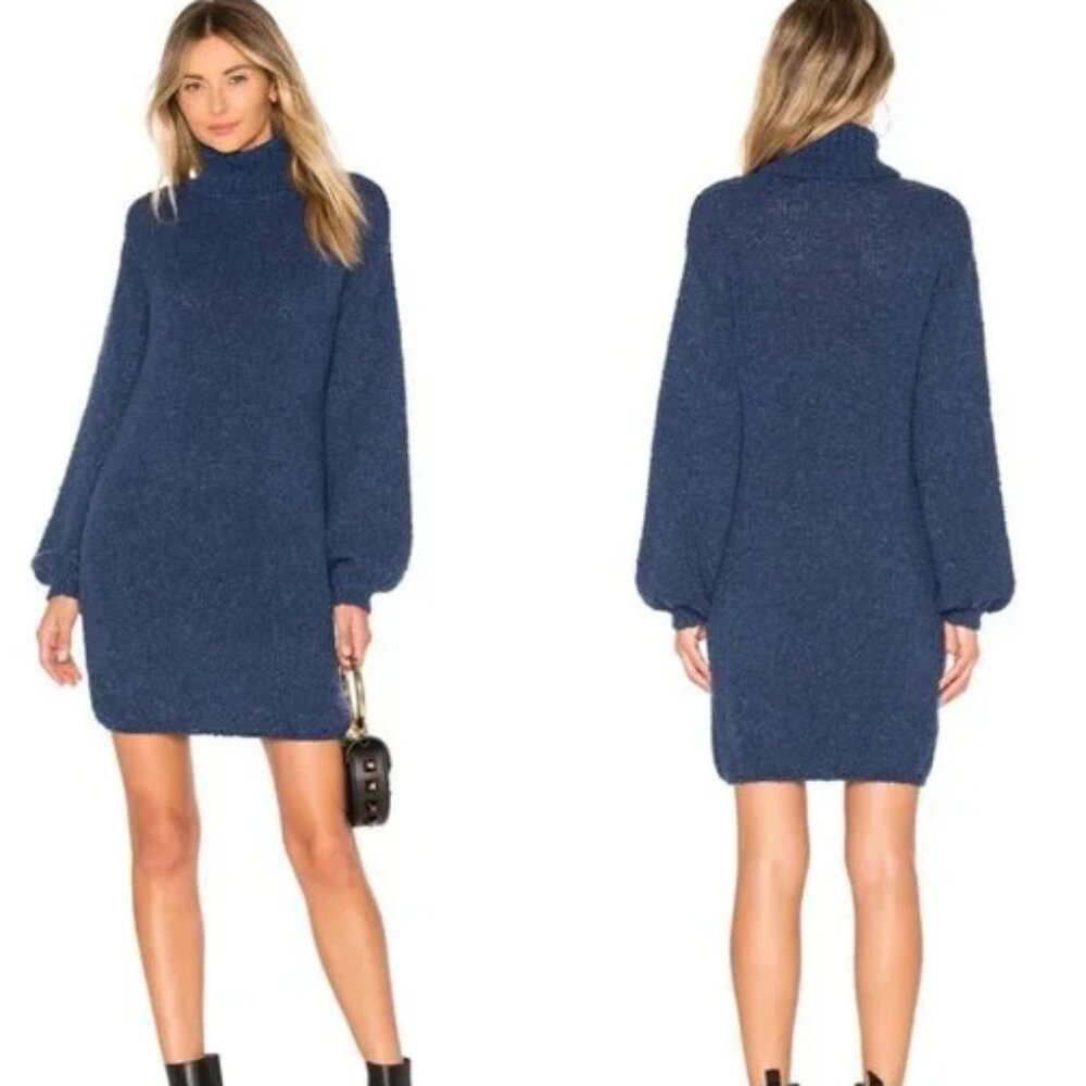 Revolve Tularosa Diamond Sweater Mini Dress in Ocean Blue - Size XS